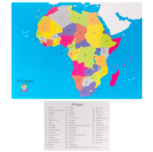 Carte du Monde Avec 36 Drapeaux  Matériel Montessori de Géographie