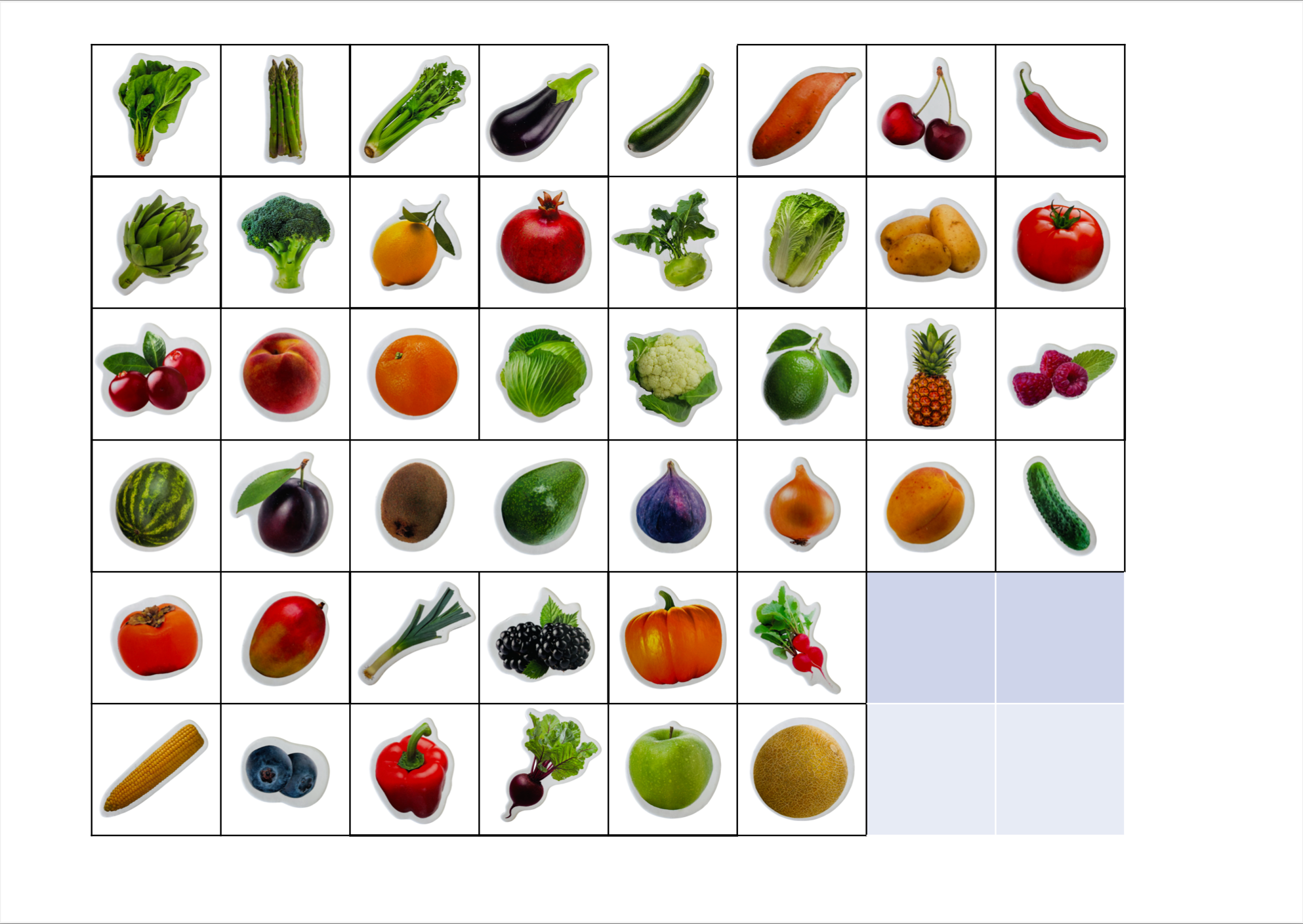 Aimants fruits et légumes DMEntiel - Fiche pour tableau bavard Easytis